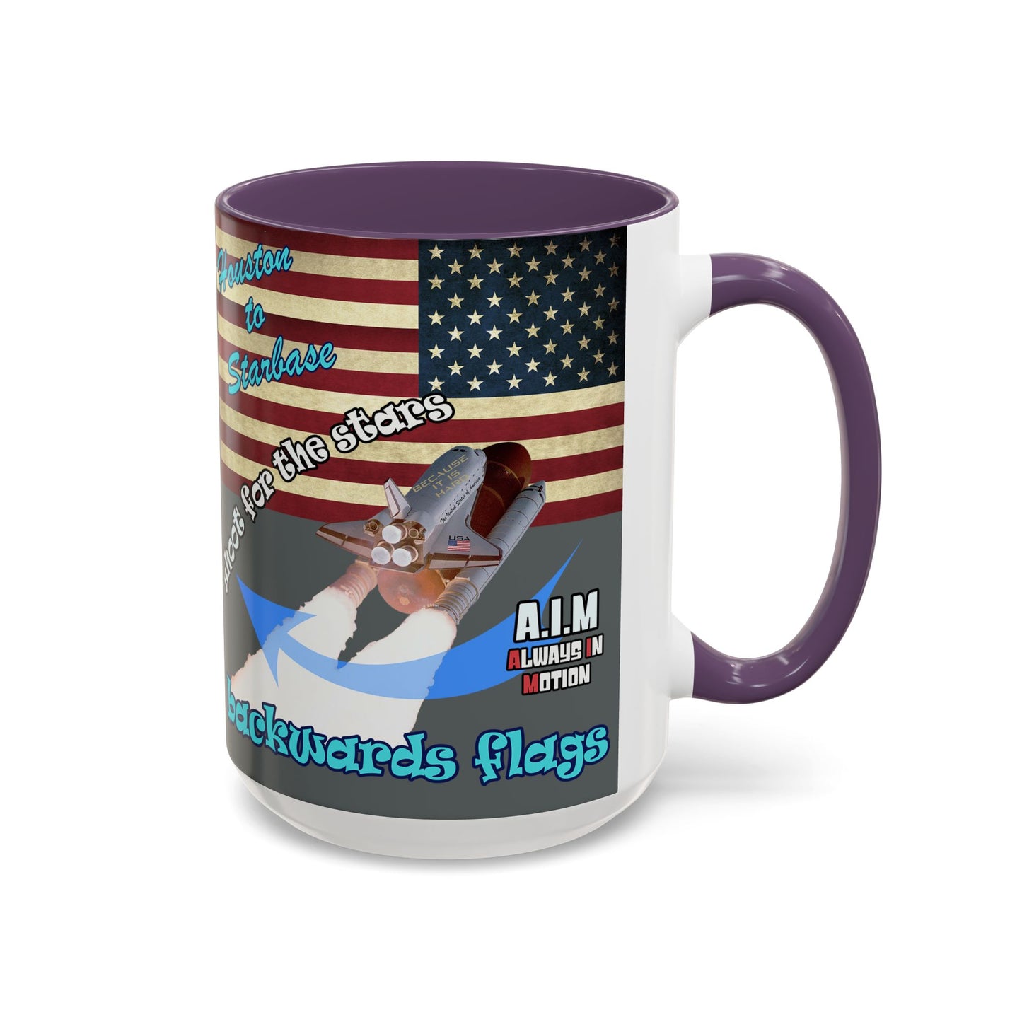 shoot for the stars - Accent Mug (dark grey)