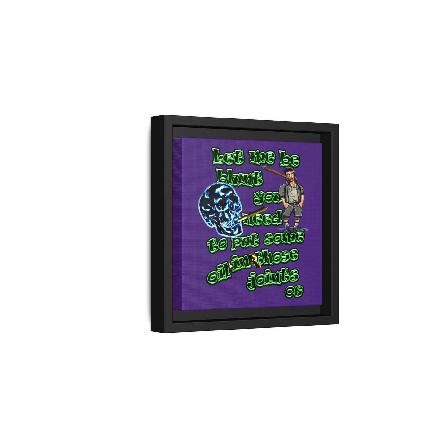 og - framed canvas art (purple)