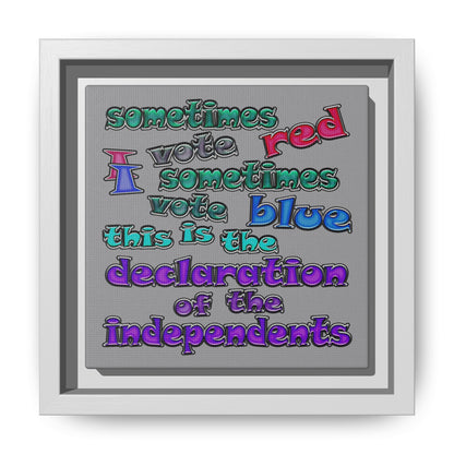declaration of the independents - framed canvas art (grey)