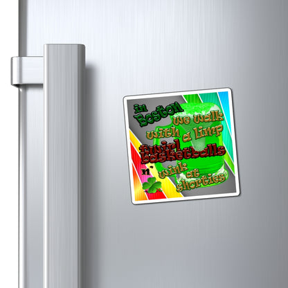 celtics logo - Magnets - (rainbow split)