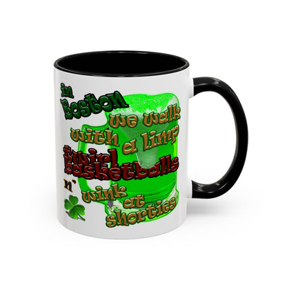 celtics logo - Accent Mug (white)