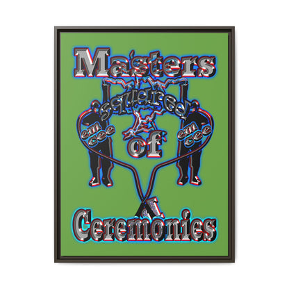 em cee squared - framed canvas art (green)