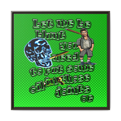 og - framed canvas art (logo green)