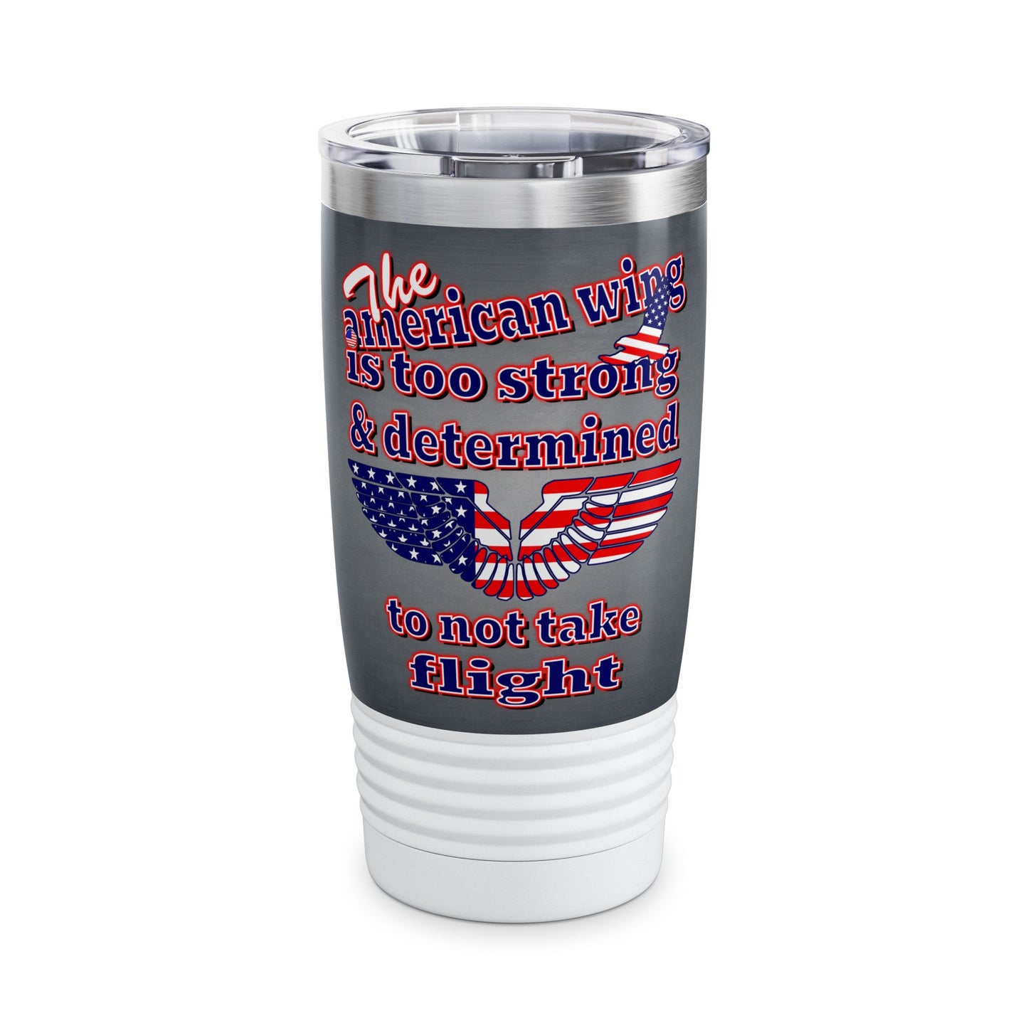 american wing - Ringneck Tumbler, 20oz (grey-light grey)