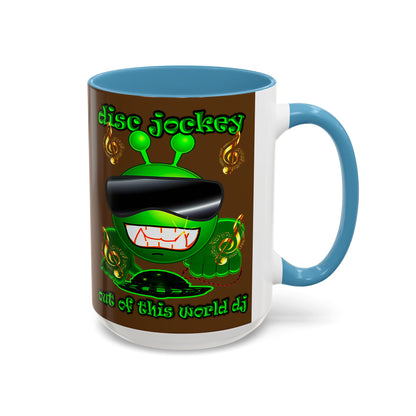 disc jockey - Accent Mug (brown)