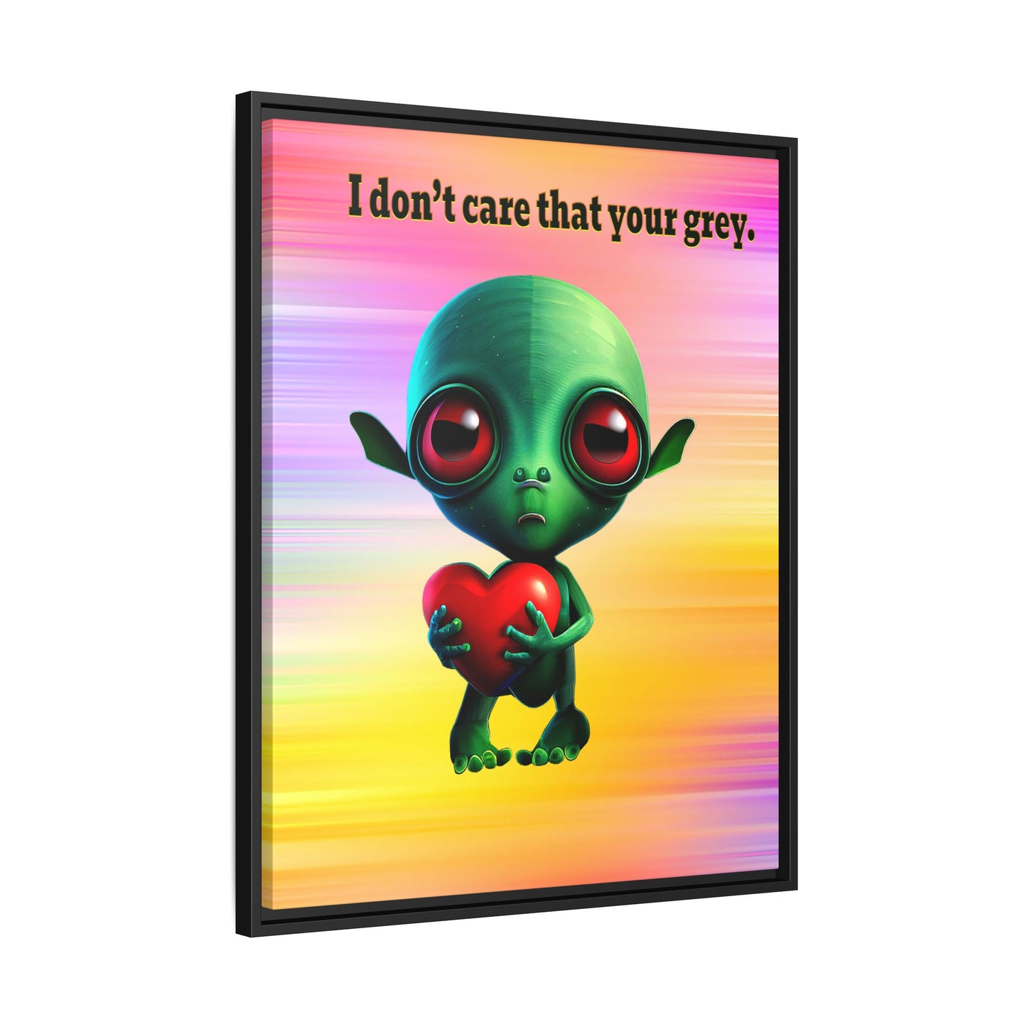 I don't care that your grey - framed canvas art (color blur)