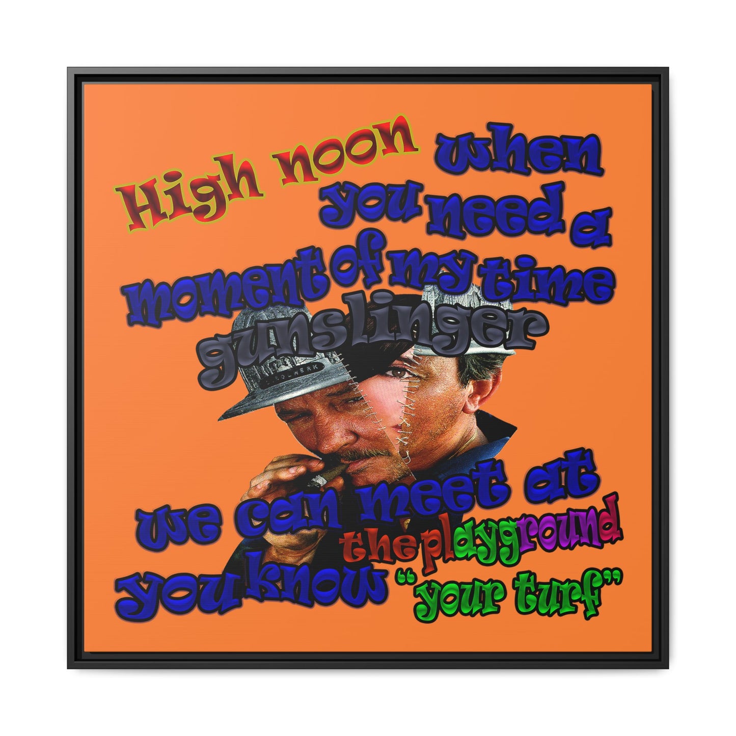 high noon - framed canvas art (crusta)