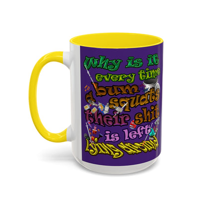 the bum's shit - Accent Mug (purple)