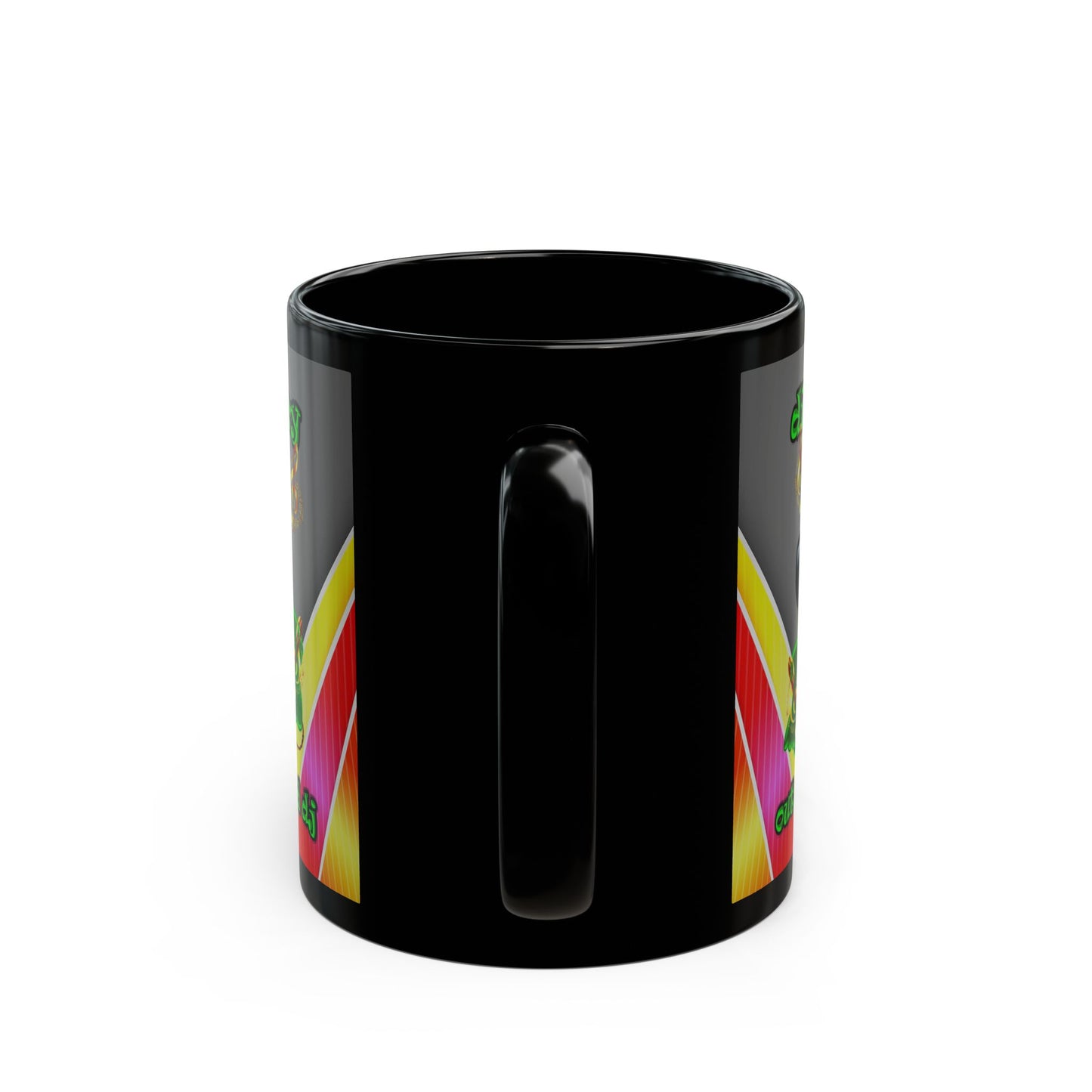 disc jockey - Black Mug (rainbow split)