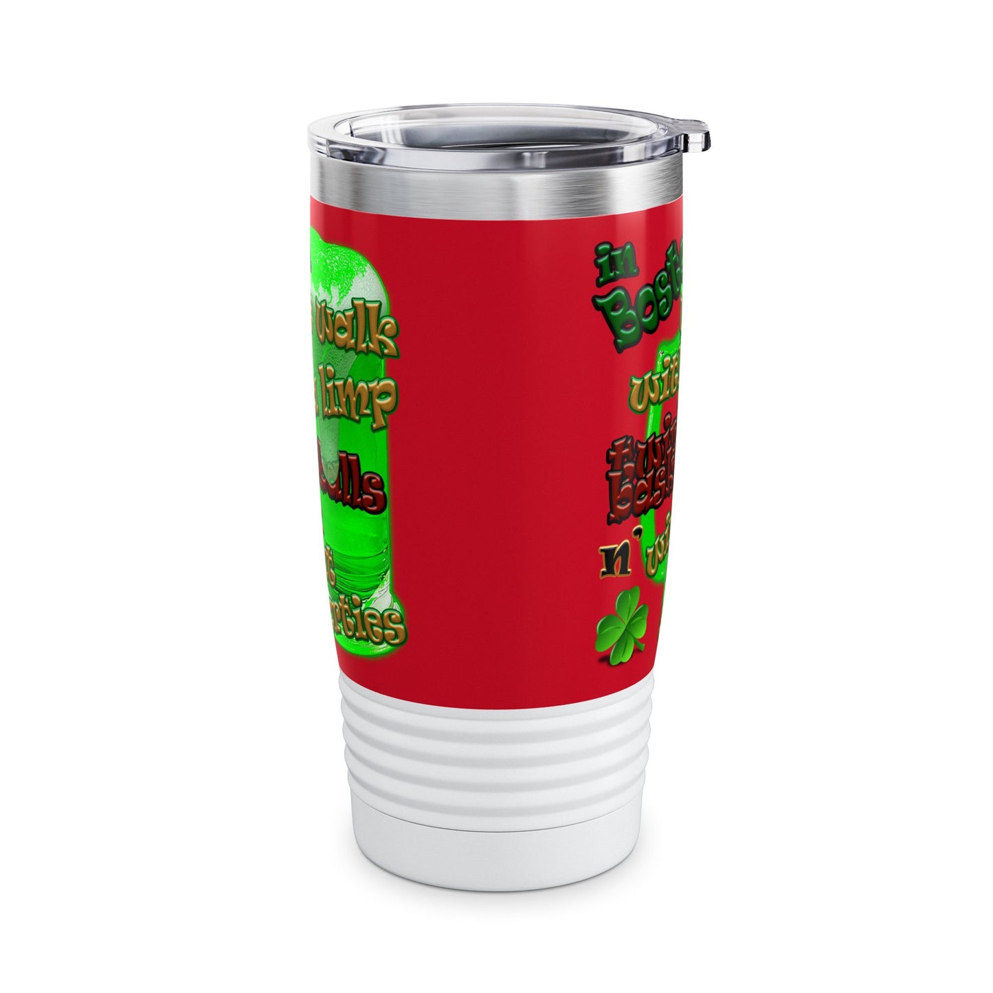 celtics logo - Ringneck Tumbler, 20oz (dark red)