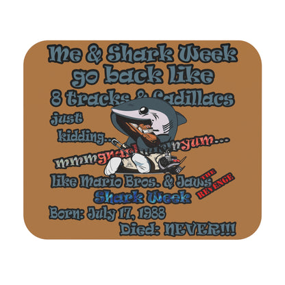 shark week - Mouse Pad (Rectangle) - (light brown)