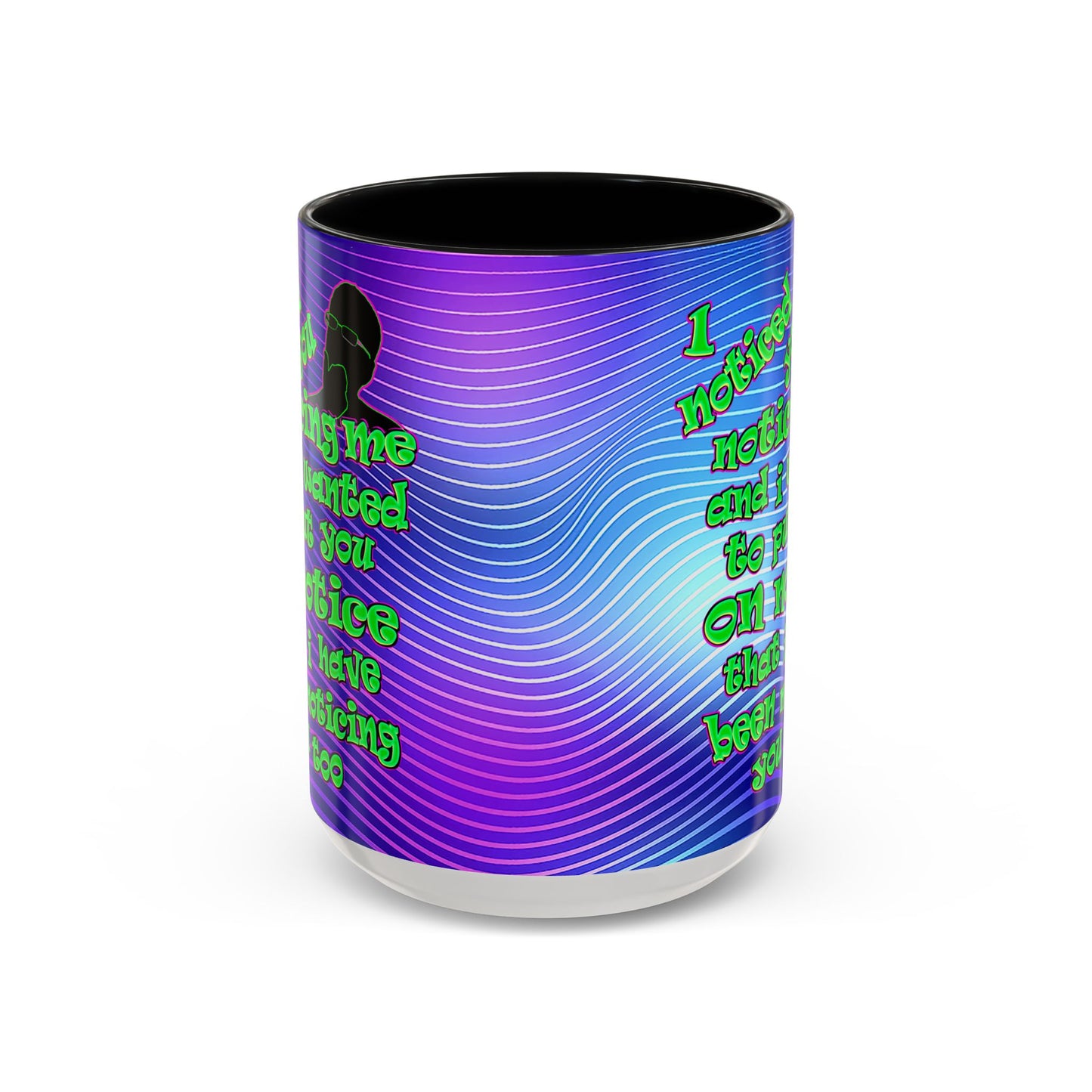noticed you noticing - Accent Mug (purple wave)