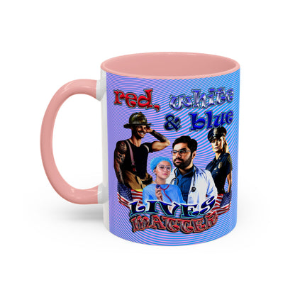 rw&b lives matter - Accent Mug (light blue-purple wave)