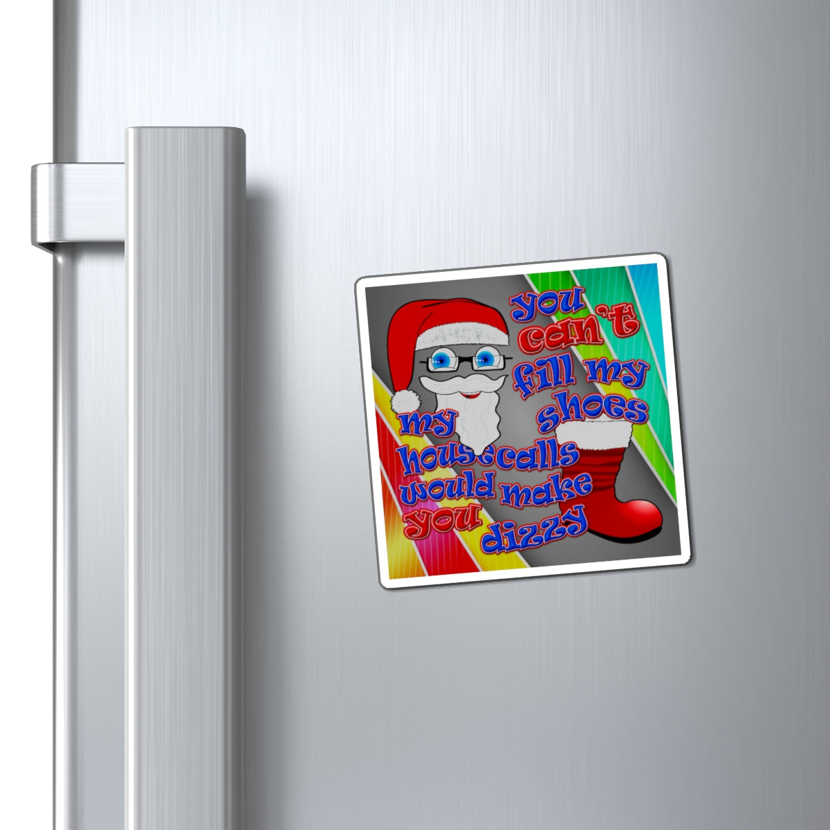 santa's shoes - Magnets - (rainbow split)