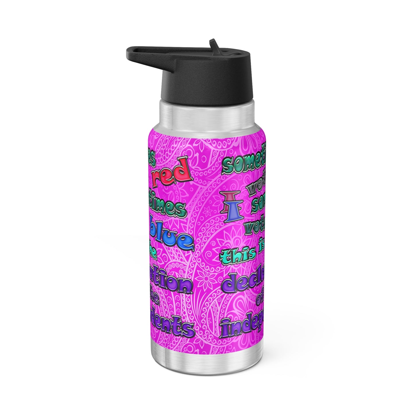 declaration of the independents - Gator Tumbler, 32oz  (pink swirl)