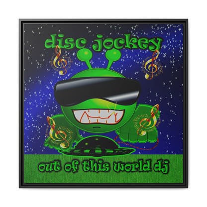 disc jockey - framed canvas art ('snoops' background)