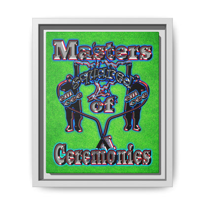 em cee squared - framed canvas art (green turf)