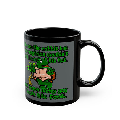 turtle race - Black Mug (dark grey)