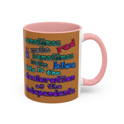 declaration of the independents - Accent Mug (light brown)