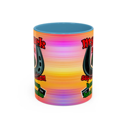 my luck - Accent Mug (color blur)