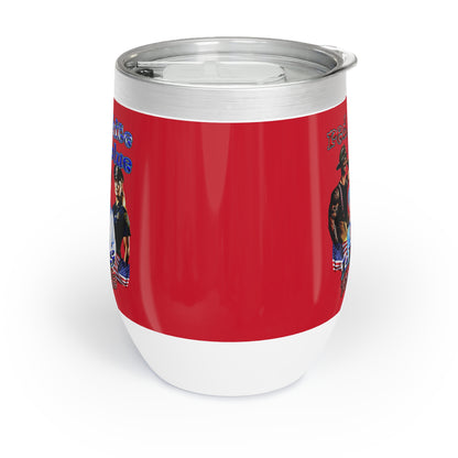 rw&b lives matter - Chill Wine Tumbler (dark red)