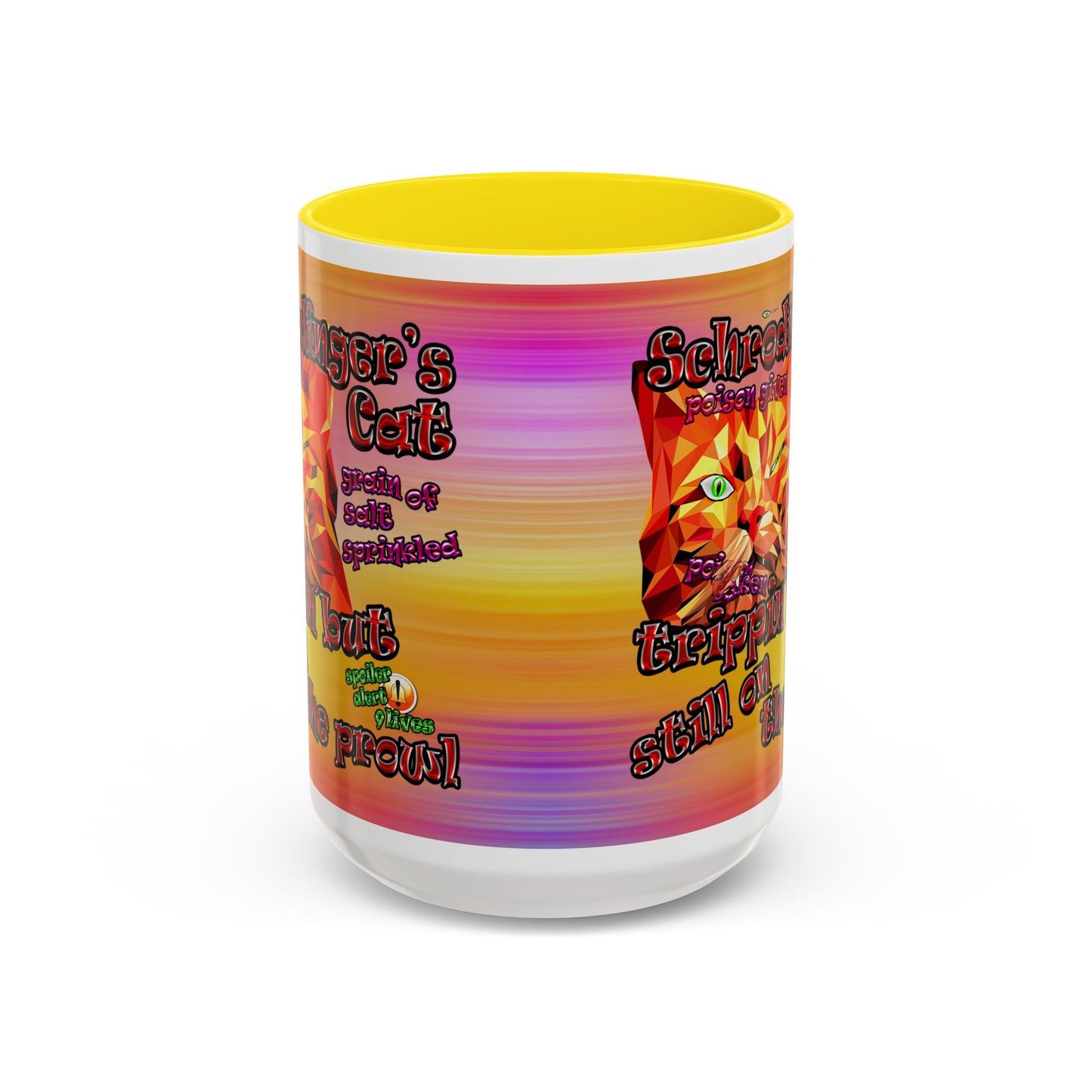 schrodinger's cat - Accent Mug (color blur)
