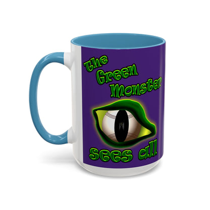 green monster - Accent Mug (purple)