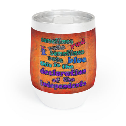 declaration of the independents - Chill Wine Tumbler (burnt orange)