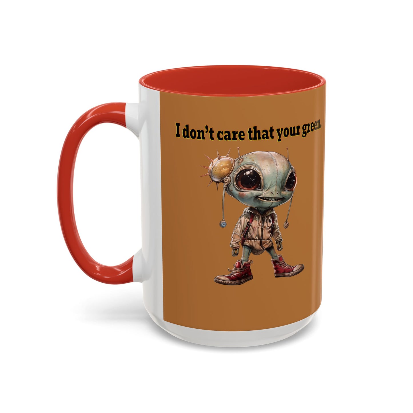 I don't care that your grey - Accent Mug (light brown)
