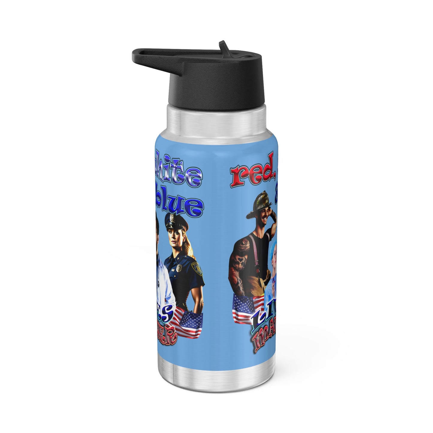 rw&b lives matter - Gator Tumbler, 32oz (light blue)