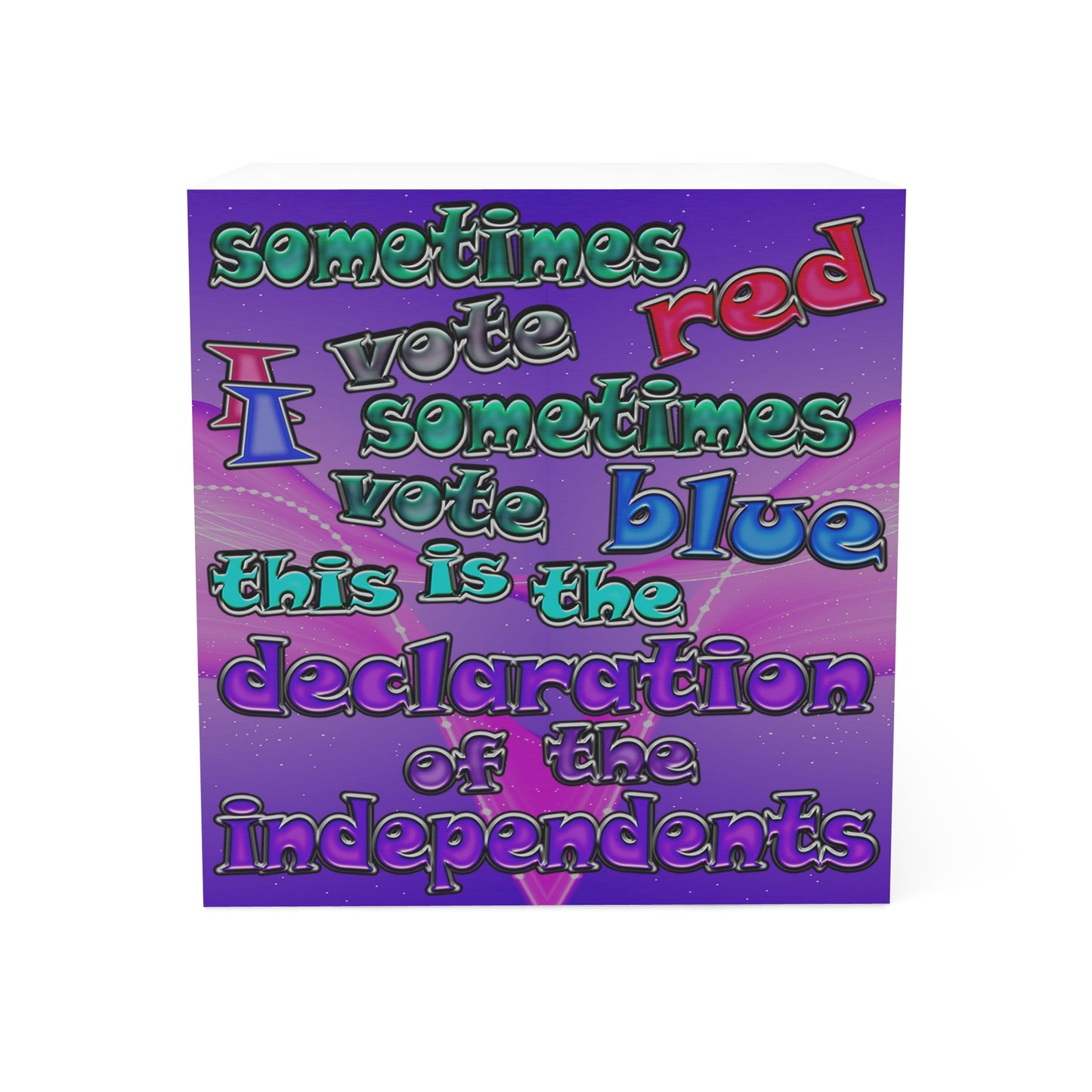 declaration of the independents - note cube (purple-pink wave)