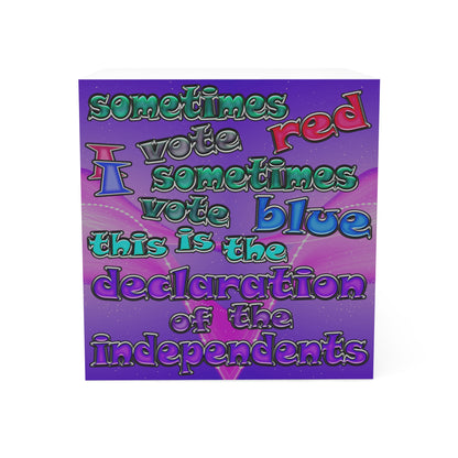 declaration of the independents - note cube (purple-pink wave)