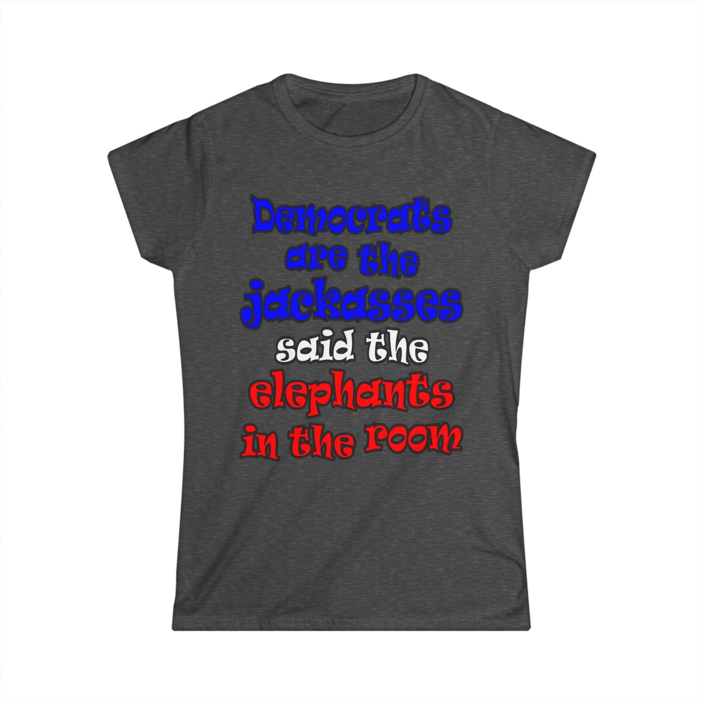 donkeys and elephants - Women's Softstyle Tee