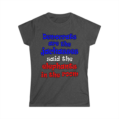 donkeys and elephants - Women's Softstyle Tee
