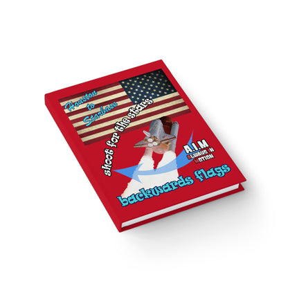 shoot for the stars - journal-blank (dark red)