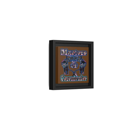 em cee squared - framed canvas art (brown)