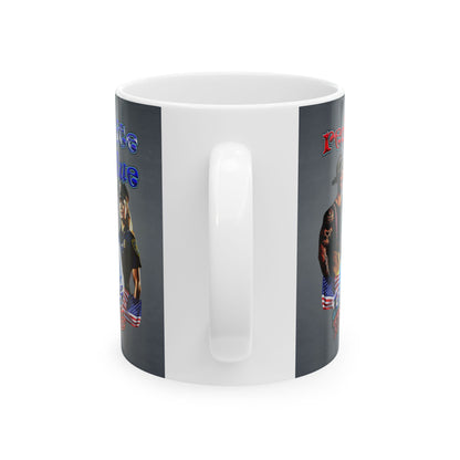 rw&b lives matter - White Mug (grey-light grey)