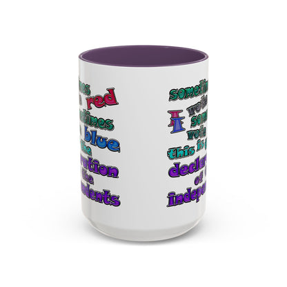 declaration of the independents - Accent Mug (white)
