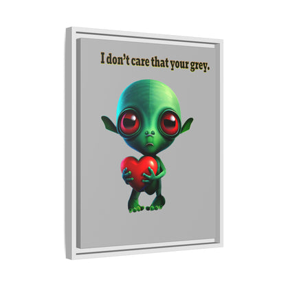 I don't care that your grey - framed canvas art (light grey)