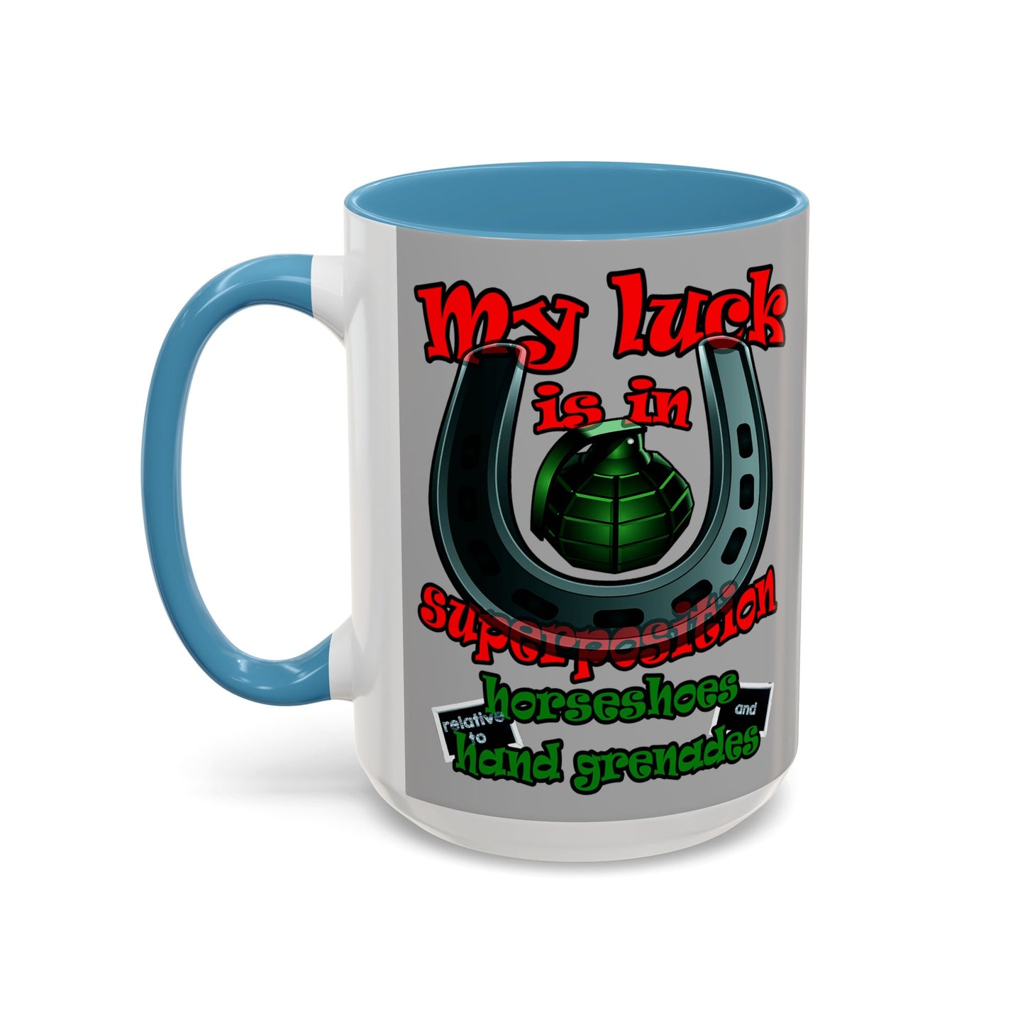 my luck - Accent Mug (light grey)