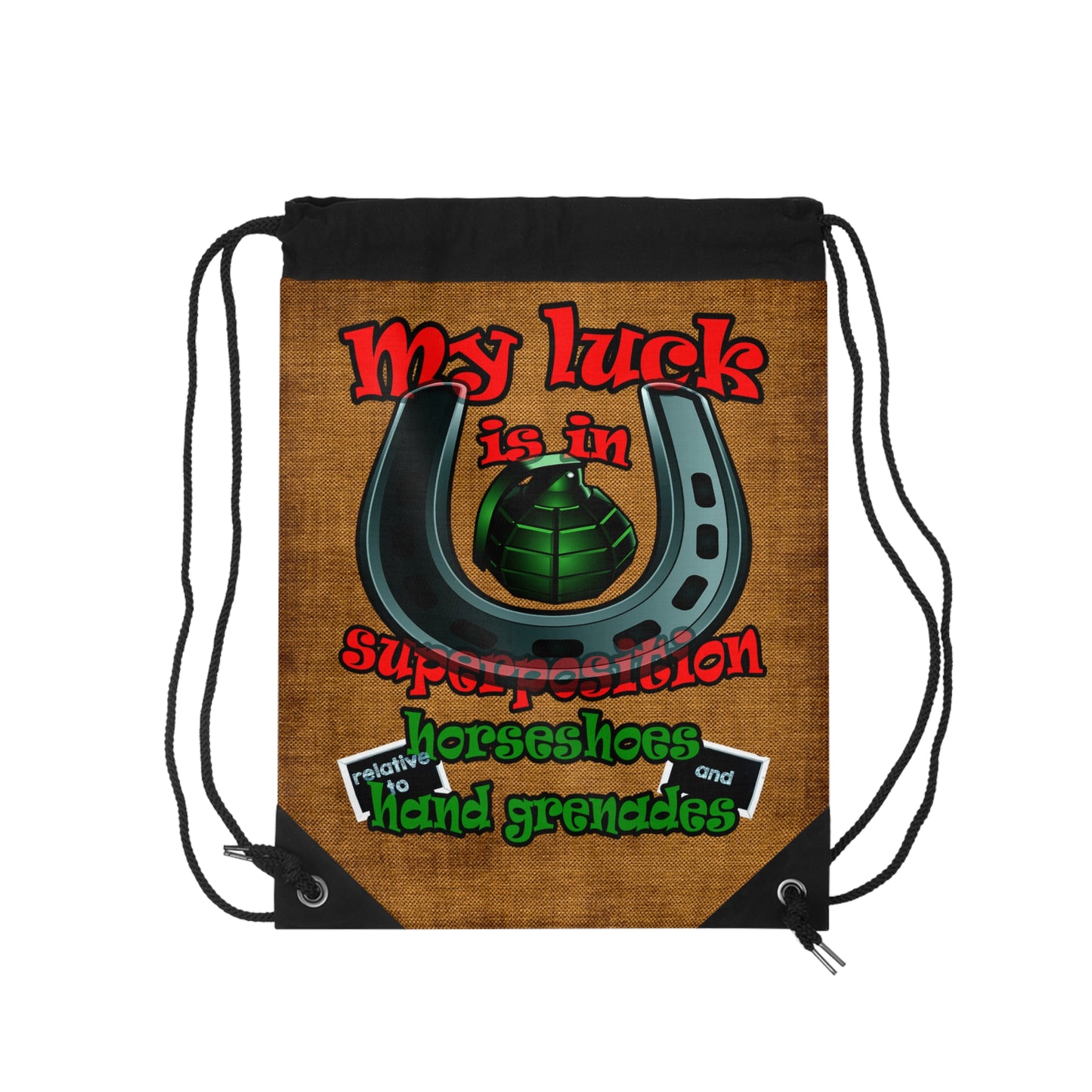my luck - Drawstring Bag (dichromatic brown papyrus)