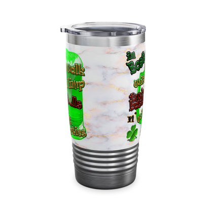 celtics logo - Ringneck Tumbler, 20oz (white marble)