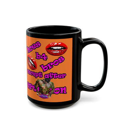 hoes b4 bros - Black Mug (crusta)