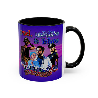 rw&b lives matter - Accent Mug (purple-pink wave)