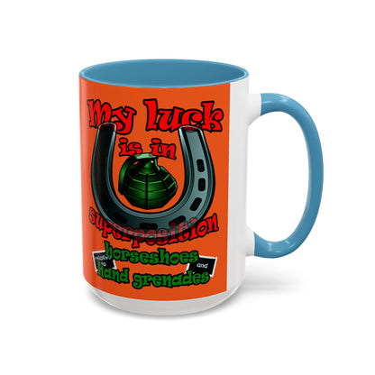 my luck - Accent Mug (orange)