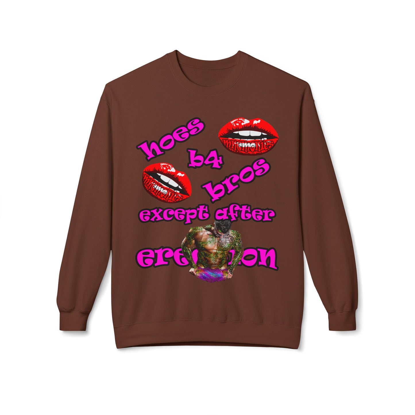 hoes b4 bros - Unisex Midweight Softstyle Fleece Crewneck Sweatshirt