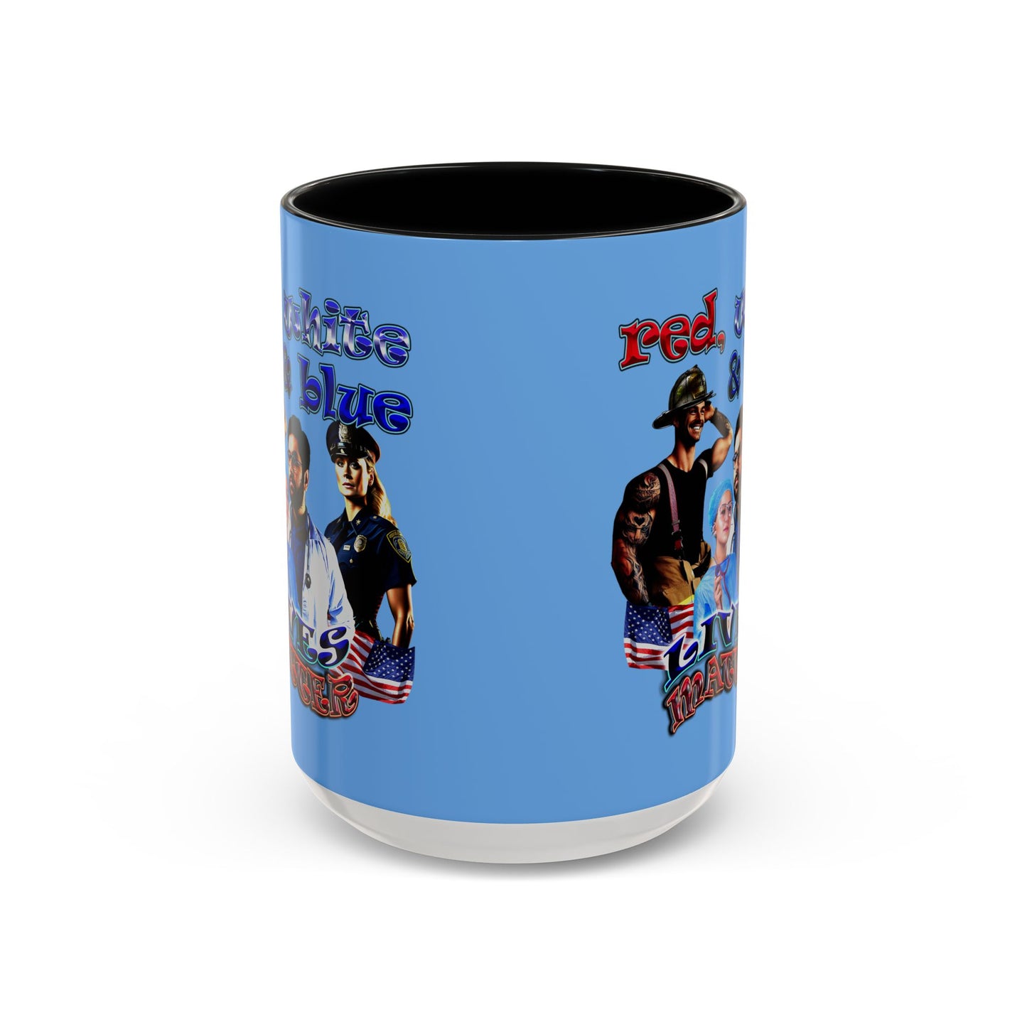 rw&b lives matter - Accent Mug (light blue)