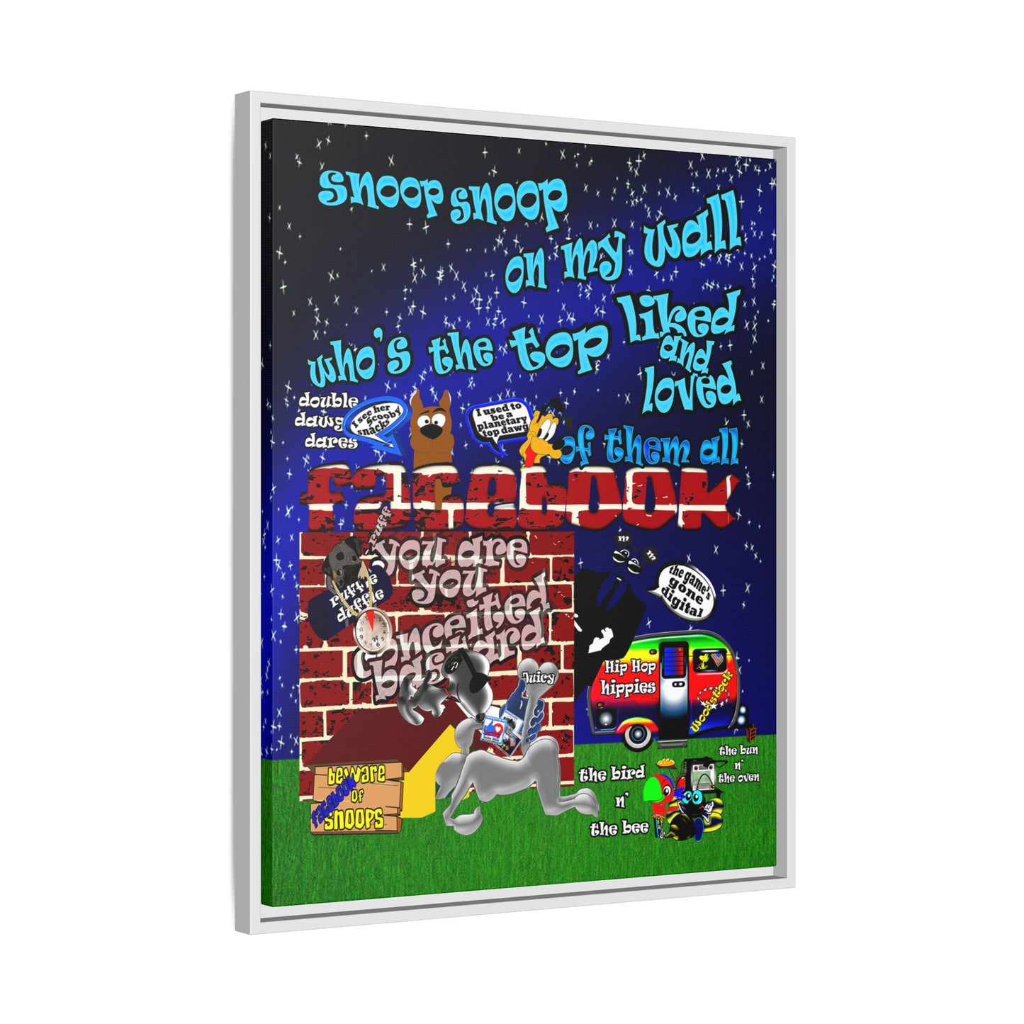 snoops - framed canvas art