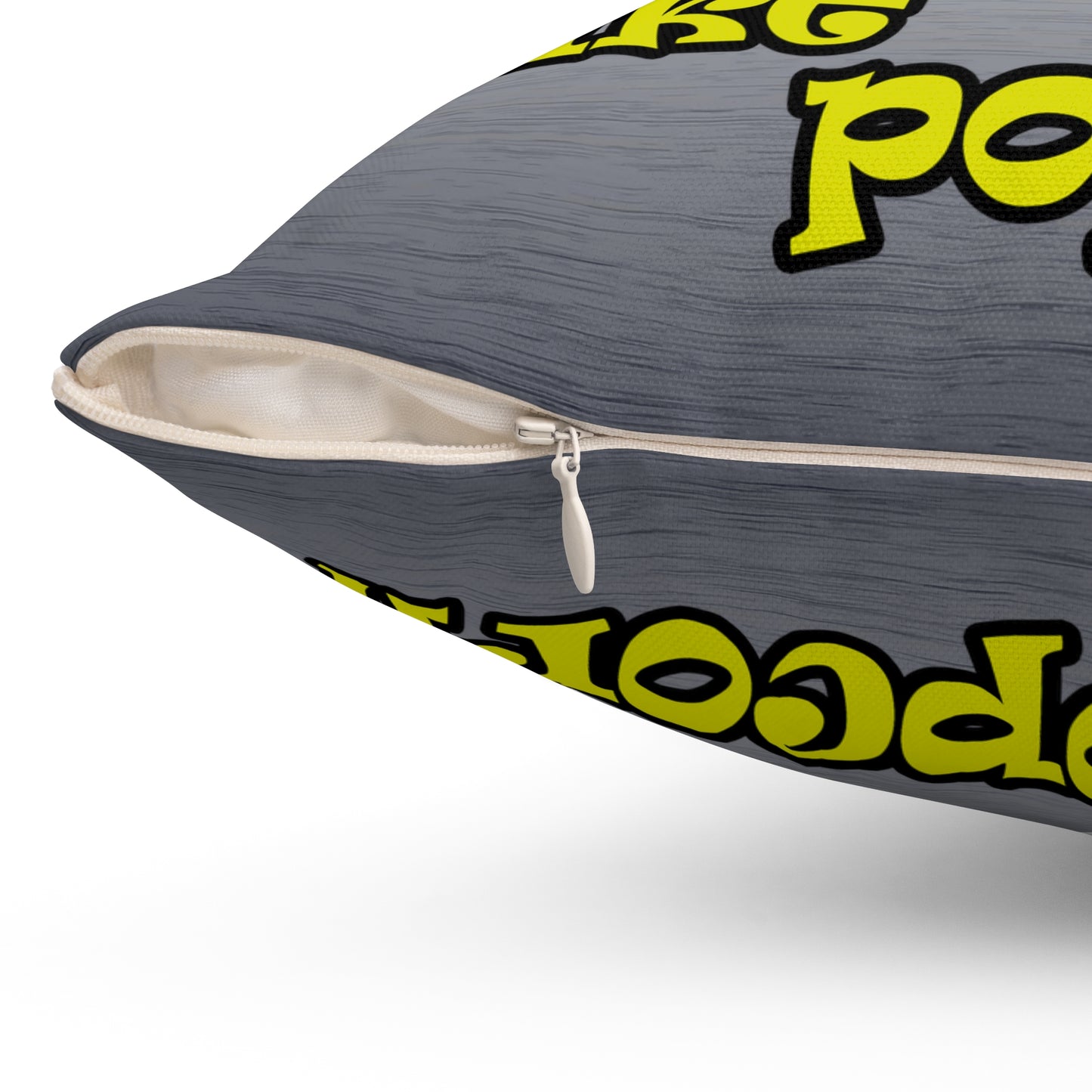 popping like popcorn - Spun Polyester Square Pillow - (brushed nickel)