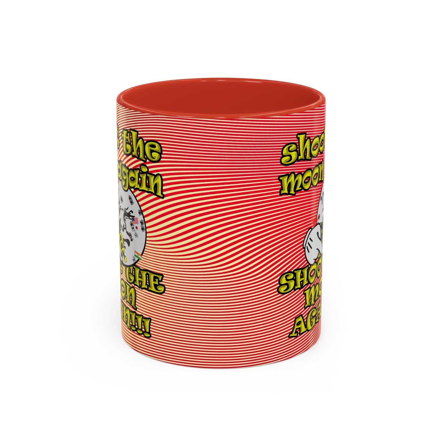shoot the moon again - Accent Mug (yellow-orange wave)